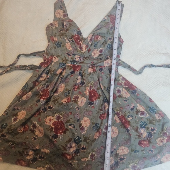 Vintage Forever 21 Garden Floral Mini Dress Women's 10 - Picture 5 of 8